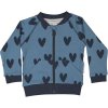 Dětská mikina organická bavlna GOTS bomber modrá Heart Geggamoja