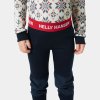 Dětské termoprádlo z merino vlny Helly Hansen GRAPHIC LIFA set modrý NAVY