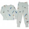 Bambusové dvoudílné pyžamo rostoucí Green birds Geggamoja