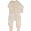 Rastúce bambusové pyžamo overal Zebra Beige Geggamoja (Veľkosť 50/56)