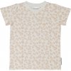 Dětské bambusové tričko s krátkým rukávem Soft beige leo Geggamoja