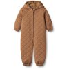Dětská zateplená termo kombinéza Hayden hnědá caramel 24 WHEAT