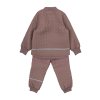 Dětský termo set do deště bunda a kalhoty Duvet Twilight Mauve Mikk-Line 16814ML