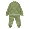 Dětský termo set bunda a kalhoty zelená barva Sage Mikk-Line