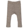 Dětské legíny z merino vlny hnědé Melange Denver Mikk-Line