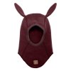 Merino kukla dětská s oušky hnědá Melange Offwhite Bunny Rum Raisin