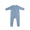 Rostoucí merino pyžamo dětské (overal) Smallstuff - barva modrá ight blue melange