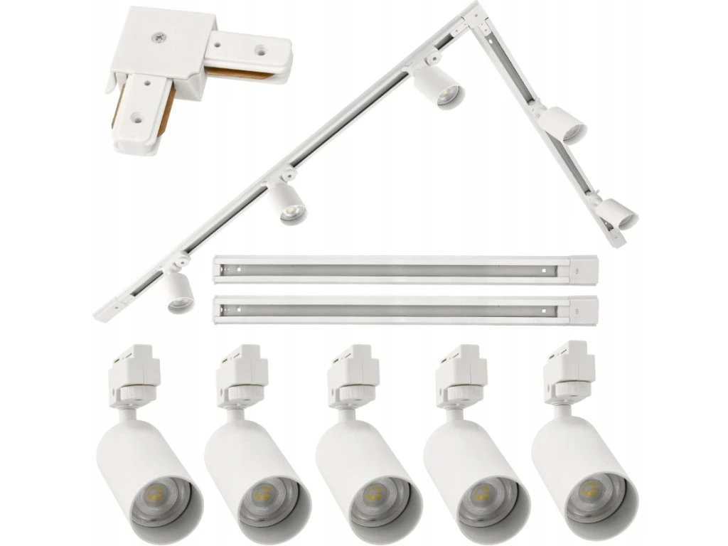 LED lišta 2m + 5x GU10 bodové světlo - Sada