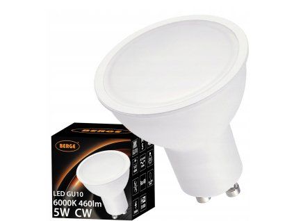 LED žárovka - GU10 - 5W - 460Lm - studená bílá