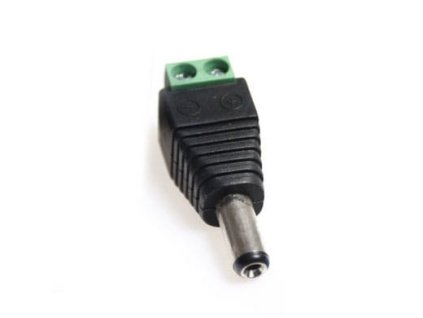 20575 konektor napajeci pro led pasky 2 1mm samec