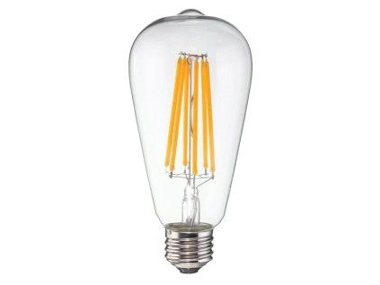LED žárovka E27 filament ST64 10W teplá bílá