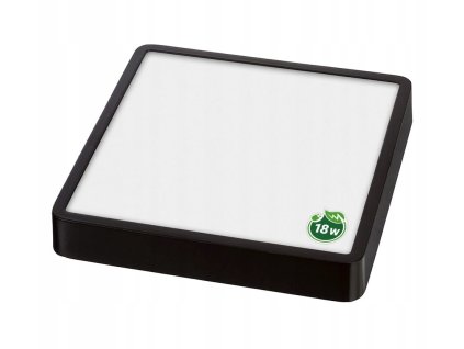 23169 led panel ctvercovy povrchovy cerny mela s 18w 1440lm neutralni bila