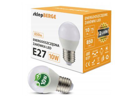 LED žárovka G45 - E27 - 10W - 830 lm - teplá bílá