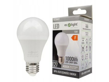 LED žárovka ECOlight - E27 - 10W - 800Lm - neutrální bílá