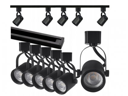 Kolejnicová lampa 1,5 m + 5x LED reflektor