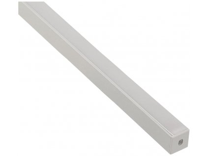 Rohový profil BRG-20 pro LED pásky, bílý, 1m + čtvercové opálové stínidlo