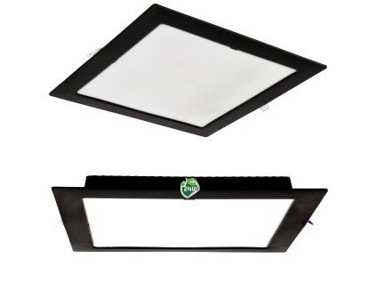 40737 40737 ctvercovy led panel zapusteny cerny 24w pc neutralni bila