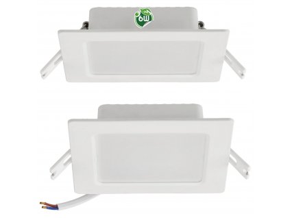 Čtvercový LED panel bílý - zapuštěný - 6W - PC - neutrální bílá