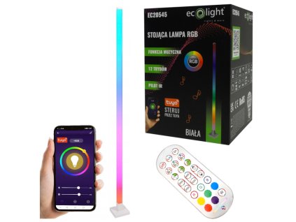 40986 led rgb stojaci lampa tuya bila dalkovy ovladac