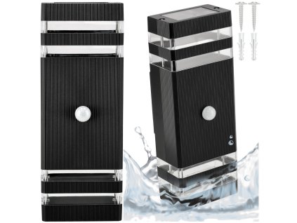 41683 led fasadni svitidlo 2xgu10 ip44 cerne s cidlem