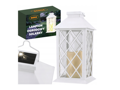 LED solární zahradní lucerna bílá 2V 35MA