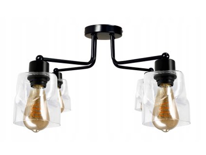 45103 led lustr stropni svitidlo 2xe27 rolovaci pruhledny ctverec