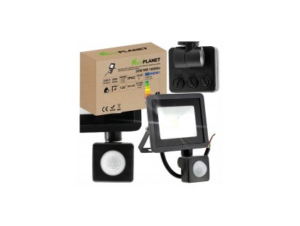 47788 halogenovy led svetlomet 20w nw 4500k 1800lm se senzorem pohybu a soumraku ip65