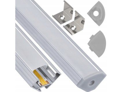 48814 48814 led hlinikovy profil rohovy 2m bily sada