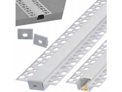 48829 48829 led hlinikovy profil zapusteny 1m sada