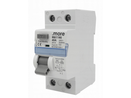Jistič 40A 30mA AC 6kA 2P