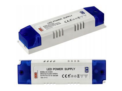 Zdroj pro LED nábytek 12V - 60W - 5A - IP20