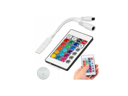 Ovladač pro RGB LED pásky, dálkové ovládání IR24 6A