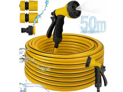 50m zahradní hadice s pistolí s vyztuženým vláknem 12mm*16mm