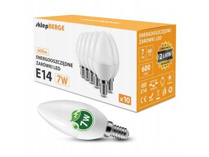 SADA 10x LED žárovka E14 7W 600lm - neutrální bílá