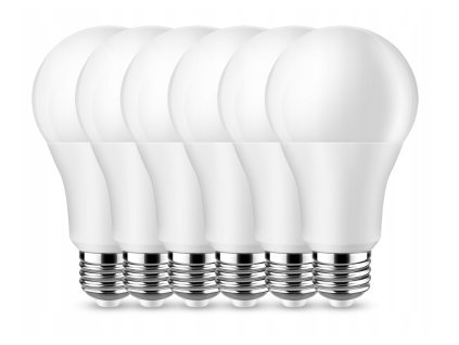 SADA 6x LED žárovka E27 12W - studená bílá