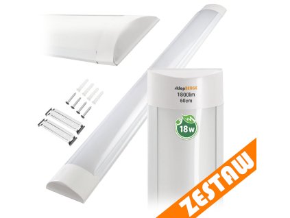 Sada 2 LED lamp 60cm přisazené panelové svítidlo 18W 1800lm denní světlo