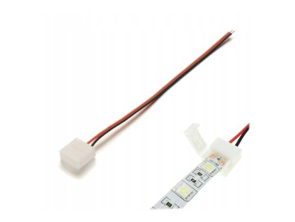 Konektor pro VODĚODOLNÉ LED pásky, klip, kabel 8mm