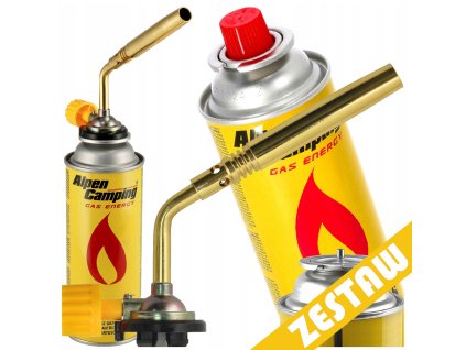 Plynový hořák dekářský 360° – silný, velký hořák 360° + plynová kartuše