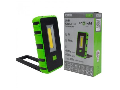 Dílenská dobíjecí svítilna 8W - 800lm - 5000K - výdrž až 8 hodin s magnetem