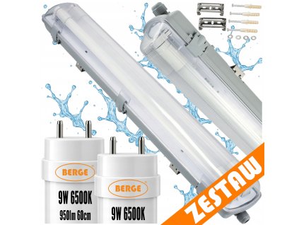 LED hermetické svítidlo 60cm 18W 1900lm 6500K - studená bílá