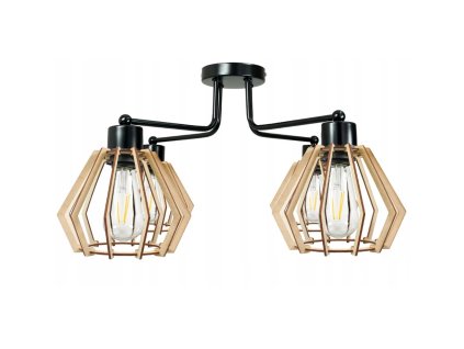 Závěsná lampa DRON 4xE27 WOOD DIAMOND