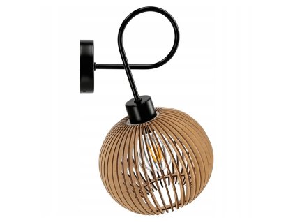 LED stropní lampa LOFT Wraparound 1xE27 dřevěná