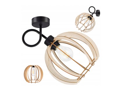 Závěsné stropní svítidlo, vinuté (spirálové), loftový styl – koule