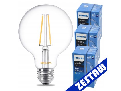 SADA 3 ks. E27 G93 LED žárovka 7W WW 806lm CorePro 2700K