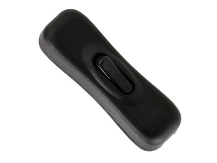 Kolébkový spínač s aretací, průchozí otvor, 2A, 250V, černý