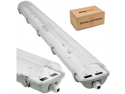 Hermetické LED plechové svítidlo 2x120cm - IP65