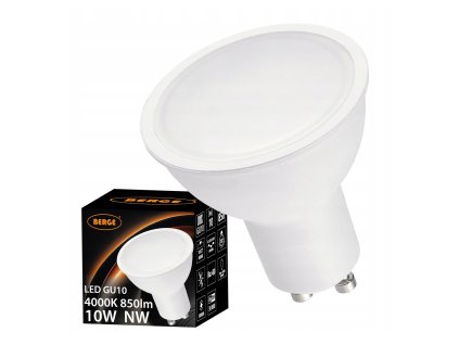 LED žárovka Gu10 10W 800lm neutrální bílá 4000K