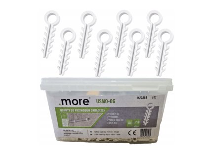 Držák kabelů pro kulaté kabely Ø6 mm 900 ks Rychloupínací držáky