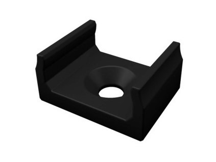 Montážní držák pro LED profil D, černý, mini luminiscenční