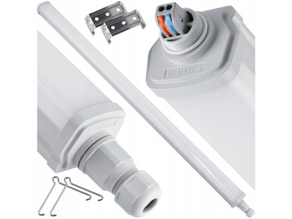 Hermetické LED svítidlo 30W 6500K 3600lm 120cm Phillips pro přisazenou montáž do garáže